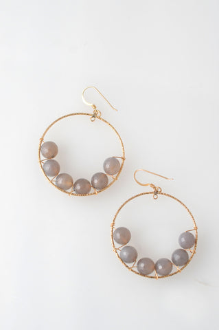 Labradorite Hoops