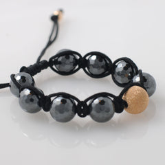 Black Macrame with Hematite