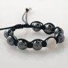 Black Macrame with Hematite